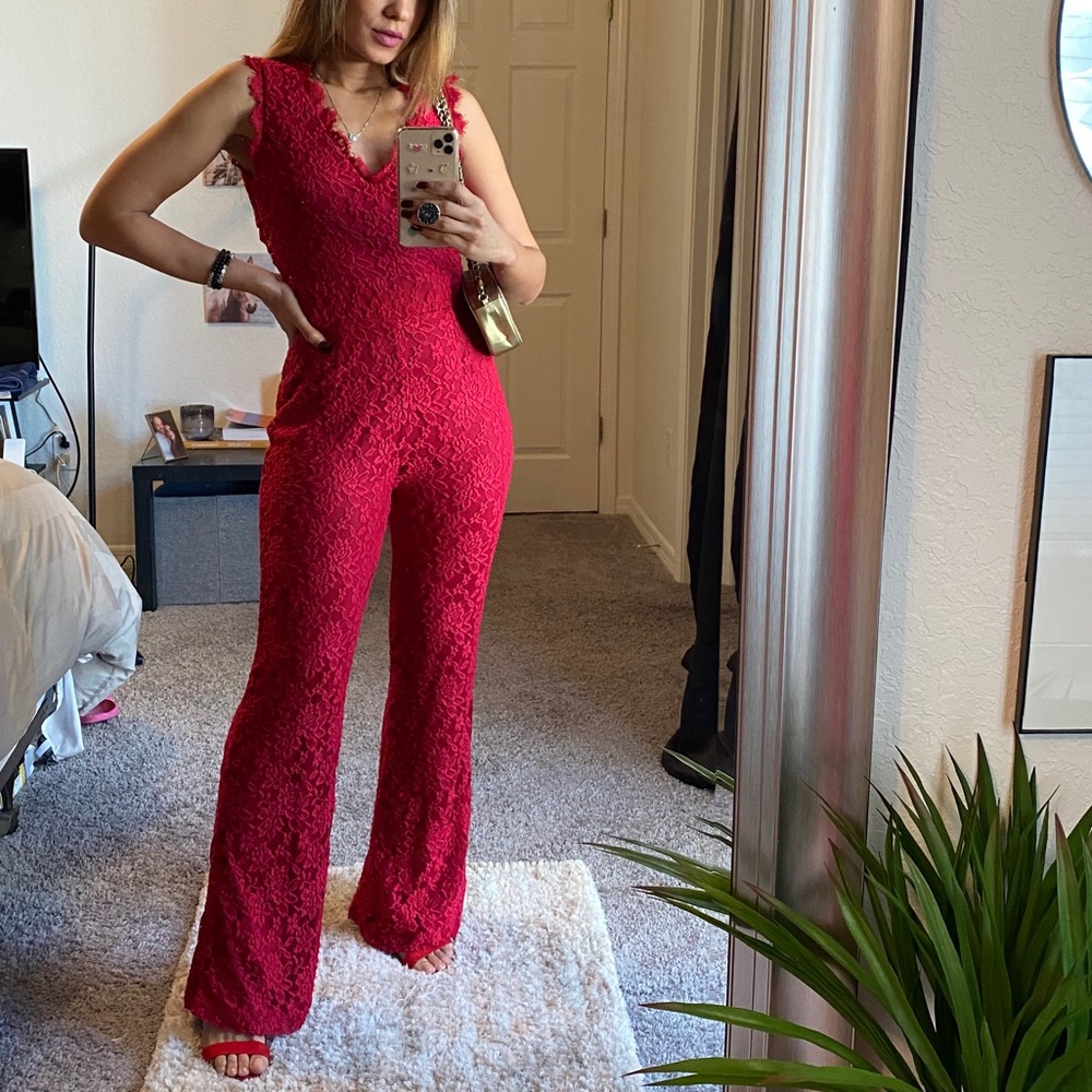 Red jumpsuit